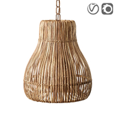 Hanging lampshade made of natural rattan AVIER PENDANT