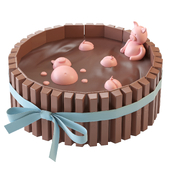 Cake "Piglets in chocolate"
