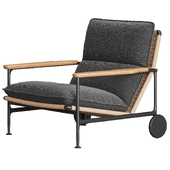 Zenith Lounge Chair With Teak Arms By Gloster