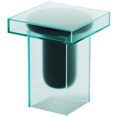 Frosted Glass Side Table - 1stDibs