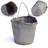 Old metal bucket