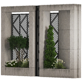 Concrete Fence Wall 05