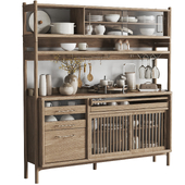 display cabinet with kitchen accessories01