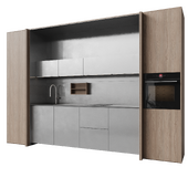 Kitchen with metalized facades