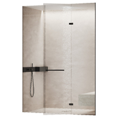 Shower with bench in bright colors