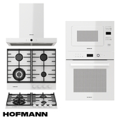 Microwave, Oven, Cooktop, Vetro Hood White Hofmann