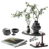 Decorative set in dark colors