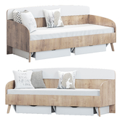 SCANDICA Horten bed with drawers