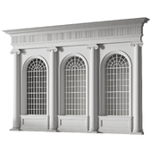 Classic facade element 01 Arched windows