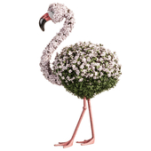 Topiary flamingo