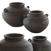 Rustic terracotta vase