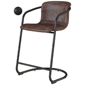 Higbee Genuine Leather Bar Counter Stool