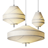 Solara natural linen pendant light