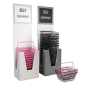 Shop Basket Rack
