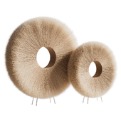 Abstract Furry Fluffy Ring Sculpture
