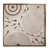 Decorative panel with gold leaf