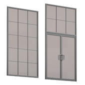 Aluminum entrance group door and window