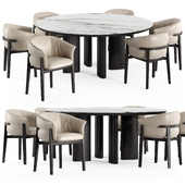 Poliform Leopold chair Adrien round table