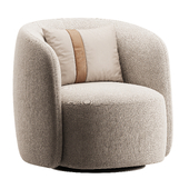 Swivel armchair Manik