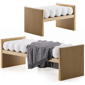 Reeves Boucle bench by Allmodern