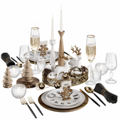 New Years table setting