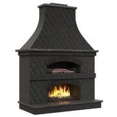 outdoor fireplace