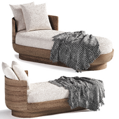 Ciro Fabric Left Arm Daybed