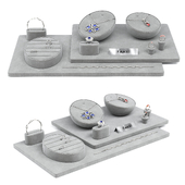 FANXI New arrival Gray Microfiber Jewelry Combination Set