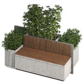 Flowerpot with Bench 17