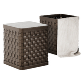 Demetra Brown Square Tall Basket