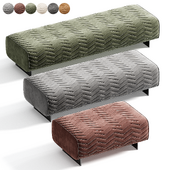 Minotti Quincy Chevron Benches