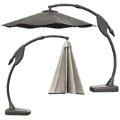 maze rattan banana cantilever parasol