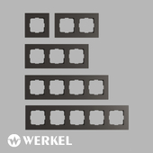 Matte plastic frames for sockets and switches Werkel Slab series bronze