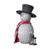 Snowman a flashlight