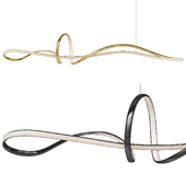 Minimalist LED Line Chandelier
