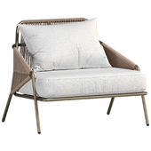 AbleANTIBESGarden fabric easy chair with armrests