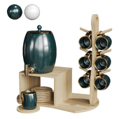 Tea set mugs for tea and coffee set with teapot