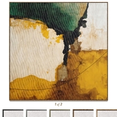 Plaster two square photo frames B-201