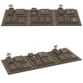 FANXI arrival Brown Microfiber jewelery ring display
