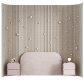 Decorative wall. Headboard for children's room with decor.