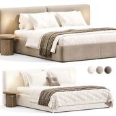 Double bed with narrow headboard