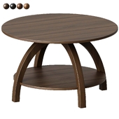 Cabool Round Coffee Table with Shelf