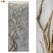 Panel with wood decorative