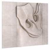 Decorative wall panel with bas-relief