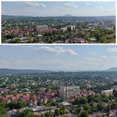 Panoramic view of the city's development