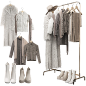 Outerwear on a hanger