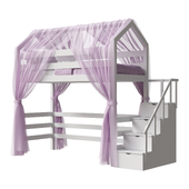 Children's bed with a canopy