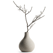Japandi Vase with blossom branch