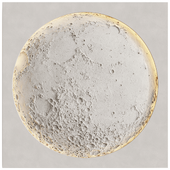 Realistic gypsum moon 3d panel 06