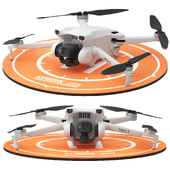 drone dji mini with landing pad
